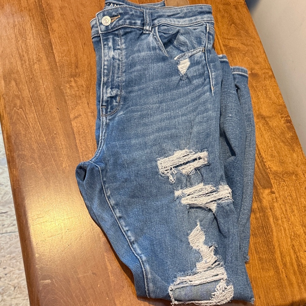 American Eagle Outfitters Ripped Blue Skinny Jeans
